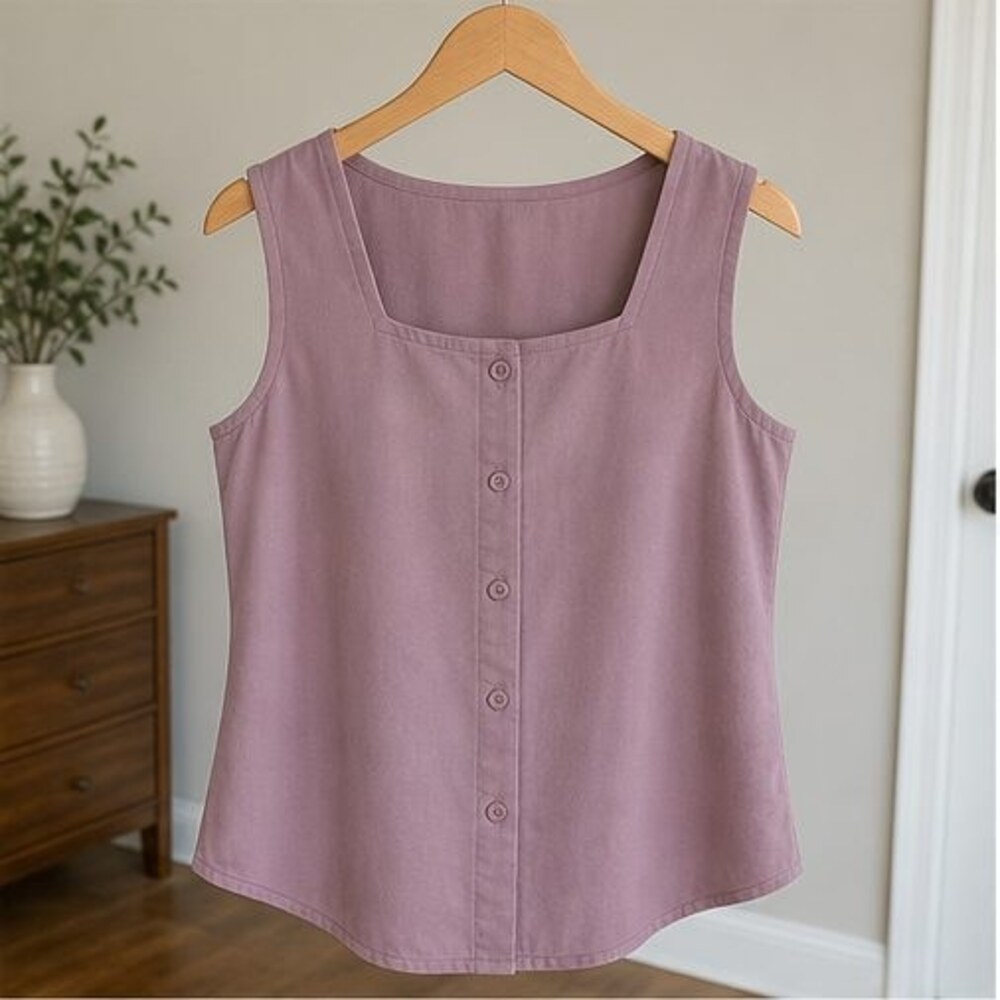 Mauve V Neck Top